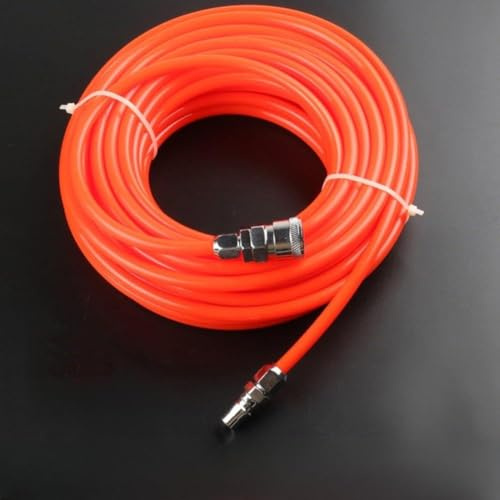 CashMuch Manguera de aire neumática de alta presión, tubo flexible de EVA con conector para compresor y herramientas, 5 m, color rojo