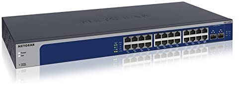 NETGEAR XS724EM 24 Port 10gb Switch | Multi-Gigabit LAN Switch (Managed Netzwerk Switch mit 2x 10G-SFP+, Desktop oder 19 Zoll Rack-Montage, ProSAFE Lifetime-Garantie)