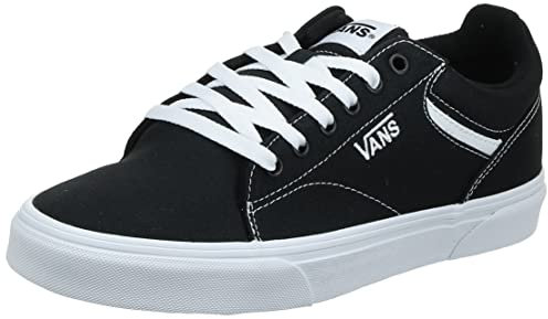 Vans Seldan Herren Sneaker, Canvas Black White, 45 EU