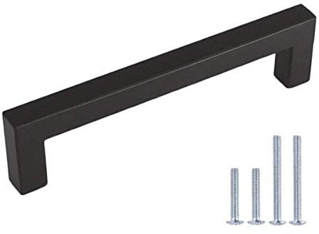 LONTAN 15 Stück Möbelgriffe Schwarz 128mm lochabstand Schrankgriffe für Küchenschränke Küchengriffe Schwarz Türgriffe Küche Griffe Möbel