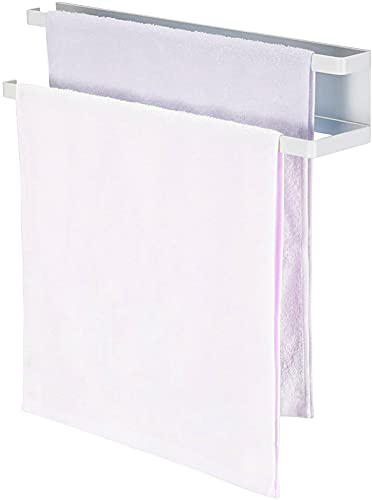 Hiprecky Magnetic Towel Holder - Modern Kitchen Towel Rack, Multi Function White