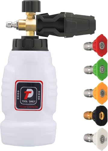 Tool Daily Canon à Mousse pour Nettoyeur Haute Pression, 5 Buses, 1 Litre