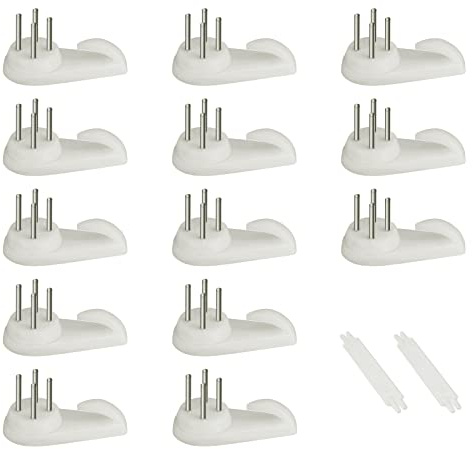 SAVITA 25pcs Crochet de Suspension Murale, Crochets de Suspension pour Mur en Dur Crochet Mural Tableau Beton Crochet Mural Tableau Lourd Crochet Mural Tableau sans Percer (5 cm, Blanc)