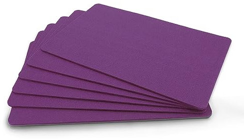 SwavGo Filz Untersetzer Tischset, 6er Platzset Bunte Filzunterlagen für Teller, Besteck, Gläser - Tischset abwaschbar (Weinvoilette)