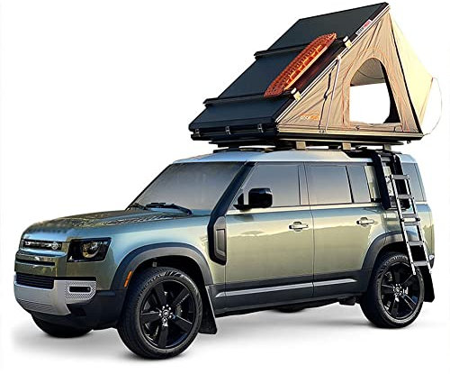 BebeXi Tienda campaña Coche Camping Aleación de Aluminio 1-2 Personas Senderismo al Aire Libre Techo Techo Tienda de campaña Triangular Tienda de Techo Plegable, Tienda de Techo
