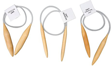Rundstricknadeln aus Holz, Glättender, Ergonomischer Griff, Stricken, Häkeln, 80 Cm Lang, Verschiedene Größen, Starkes Bambus-Rundnadelset, Teppich, Schal, Sperrige Wolle