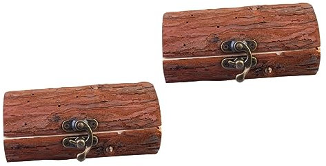 Warmhm 2stücke Holzringbox Attraktive Langlebige Schmuckbox Für Verlobungsringe Und Ohrringe Für Hochzeiten Und Romantische Anlässe Kreatives Design Für Stilvolle Aufbewahrung