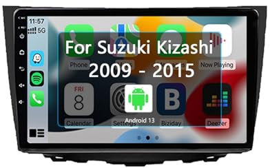 Radio De Coche Bluetooth Android Para Suzuki Kizashi 2009 - 2015 Android 13 Autoradio 9 Pulgada Car Stereo Apoyo Dab 4G WLAN Bluetooth Carplay Mandos De Volante Split Screen ( Color : T7 8 Cores 8+128
