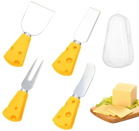 MisFun 5 Stück Buttermesser, Butter Knife aus Edelstahl, 12cm Tortenmesser Klein Käsemesser Set, Small Serving Spreaders Frühstücksmesser mit Box für Marmelade Butter Sahne Käse Gebäckherstellung (D)