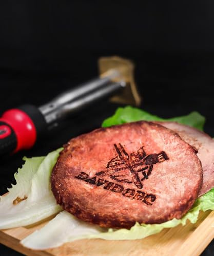 TPFOON Plancha Personalizada para Marcar Hamburguesas/Bistecs, Sello Personalizado para Cubitos De Hielo, Plancha para Marcar Carne para Bistecs De Madera, Regalo para Papá