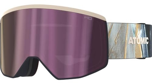 ATOMIC FOUR PRO HD Skibrille - Skibrillen mit kontrastreichen Farben - Hochwertig verspiegelte Snowboardbrille - Brille mit Live Fit Rahmen - Skibrille für Brillenträger
