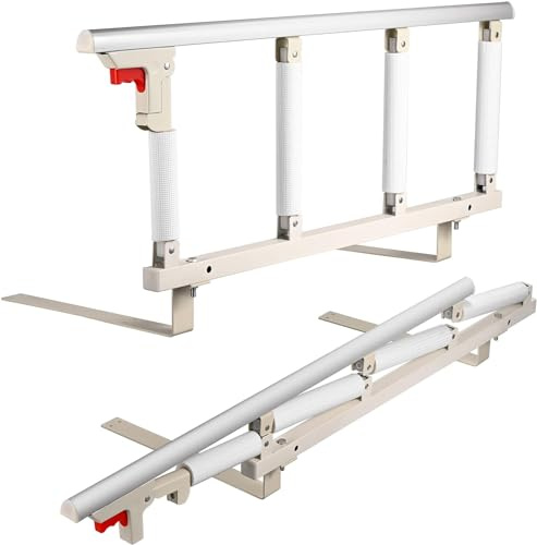 Brolteja Bed Rail for Elderly 97 * 40cm Foldable Bed Rail Safety Side Protector for Elderly Adult Support Handle for Adults Kids Safety Hospital Home Care
