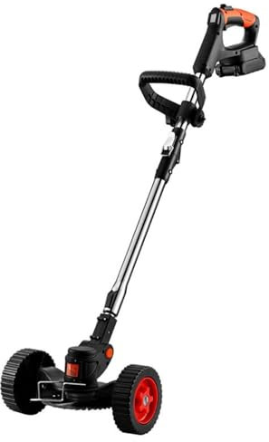 Coupe-herbe à batterie pliable, outil de tondeuse à gazon, désherbant sans fil, désherbant électrique, corps pliable à 90 °, portée télescopique de 1 à 30 cm, pour les mauvaises herbes plus âgées, les