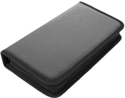 Kexpery Porta CD DVD portatile con cerniera 80 pz Capacità Doppio lato CD DVD Custodia Custodia Antipolvere Portable Disc CD VCD DVD Borsa per il trasporto Doppio lato CD DVD Storage Organizer