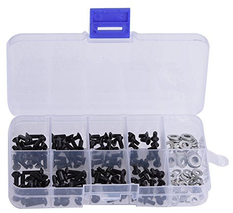 340 pezzi/180 pezzi Set di viti a testa piatta e rotonda, scatola accessori per auto RC 1/10 HSP (specifica 2 180 pezzi/cartone)