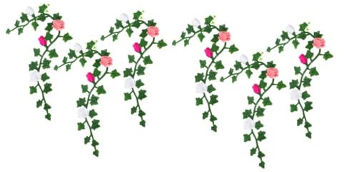 WOONEKY 6stücke Miniatur Blumenranken Teiliges Kunstblumen Für Und Mikrolandschaften Für Kreative -Dekorationen Und Miniatur-