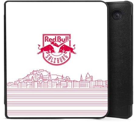 Schutzhülle schwarz kompatibel mit tolino Vision Color E-Reader Kunstleder Case Hülle Eishockey Skyline EC Red Bull Salzburg