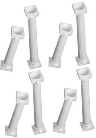 MAGICLULU 8pcs Roman Column Cake Supports Pillars Cake Display Stands for Wedding Party Dessert Table Centerpiece Medium 12.5cm and Large 17cm