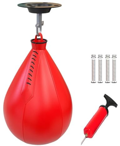 Rukjmqi Speedbag Boxset,Boxsack, Hängender birnenförmiger Speedbag, Tragbarer Drehball für das Fitnessstudio, wiederverwendbarer Boxball für Männer und Frauen