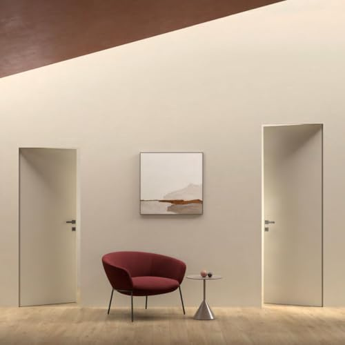 XREVERX XL Porta Filo Muro Altezza m 2,40 Battente Reversibile, Telaio e Porta Personalizzabili, Apertura Destra/Sinistra, Misure Standard (Bianco (Verniciabile), cm 60x240)