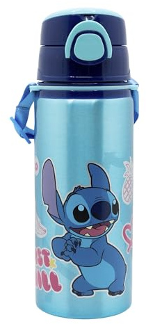 Återanvändbar POP UP-FLASKA I ALUMINIUM med 730 ML Axelrem | STITCH DRAWING
