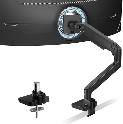 ARES WING Heavy Duty Monitor Arm for 17-49inch Screens Max 44lbs, Black