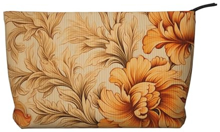 WZYCWB Bolsa de cosméticos de viaje con estampado de flores bailando con ballenas, perfecta para viajes de negocios y vacaciones., Flores y hojas, Talla única