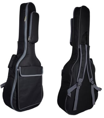 BESTonZON Gitarrentasche für Akustikgitarre 41 Zoll mit Doppelt Gepolsterten Nylon Doppelgurten und Dickem Schutz für Sicheren Transport als Gitarrenrucksack