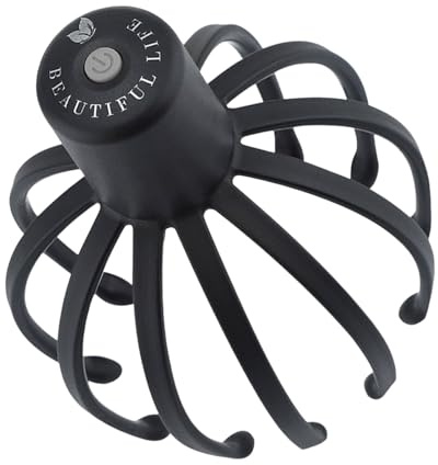 Masseur de tête de poulpe électrique - Appareil de massage de squat sans fil 650 mAh 360 ° avec 3 modes | Outil de relaxation portable pour le stress, massage d'en-tête, bien-être,