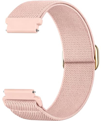 Aurrain 20mm Elastisk nylon klockarmband,kompatibelt Galaxy Watch 7/FE/6/6Classic/Active2/Active40mm/Vivoactive 6/5/3/AmazfitGTS,Unisex elastiskt nylonarmband för sportklocka.
