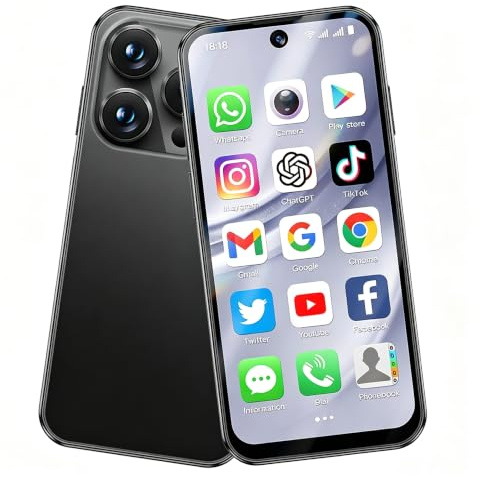 Longben Mini Unlocked Smartphone, Android 12.0 Small Phone, 3.88, 4G Dual SIM, 1950mAh, Face ID GPS WiFi OTG, Black 3+32GB