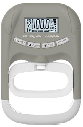 Dinamometro Manuale | Display Digitale Alimentato a Batteria con Misurazione | Attrezzature per Esercizio di Rinforzo e Bodybuilding 180 kg | Destinato Al Bodybuilding Fitness