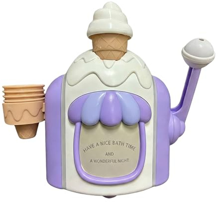Ice Cream Bath Machine - Educational Pretend Play Water Toy | Bath Bubble Machine | for Indoor Playtime Home Shower Pool Kids Boys Girls Ages 4+