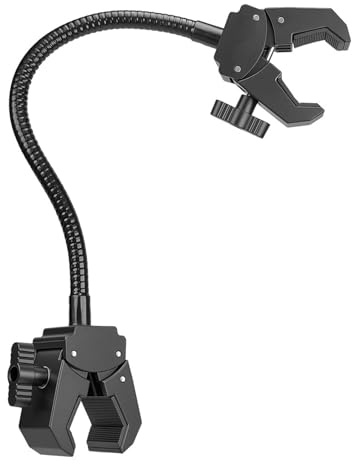 Duty Photography Doppelklemme zur Befestigung von Taschenlampen, Haartrocknern, Teleskopen an Ständern, flexibles Schwanenhals-Design, verstellbare Klemmhalterung, flexibler Arm