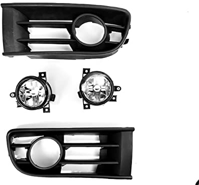 Nebelscheinwerfer NSW Nebelleuchte Links Rechts Lüfungsgitter Set Blenden | kompatibel mit Polo 9N by HZ-DESIGN