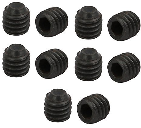 sourcing map 10 Stück Innensechskant Madenschrauben Gewindestifte Set M4 x 4mm Schwarz de
