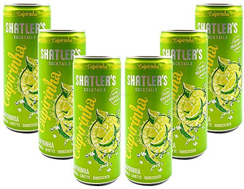 Shatlers Cocktail - 6er Set Shatlers Caipirinha 0,25L (10,1% Vol) inklusive Pfand EINWEG - Shatlers Cocktail - Ready to Go- [Enthält Sulfite]