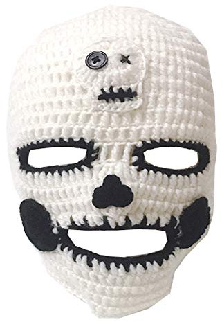 Metyou Perücke, Bartmütze, handgefertigt, gestrickt, warm, Wintermütze, Skimütze, für Damen und Herren Gr. Einheitsgröße, Clown hat