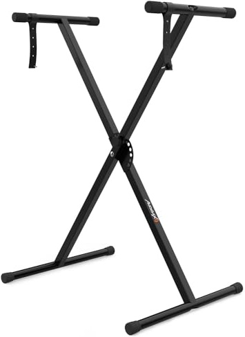 Audibax Onyx 121 - Support pour Clavier à Ciseaux - Support pour Clavier de Musique Électronique - Système de Réglage Easy Lock Ball Joint - Charge 15 kg - Pour Claviers à 61, 76 et 88 Touches