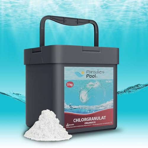 Paradies Pool Chlor Schnell Granulat für Pool, Schwimmbecken, schnell löslich, Inhalt: 5 kg