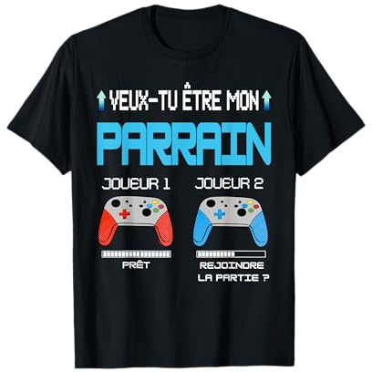 Veux Tu Etre Mon Parrain Demande Originale Parrain Gamer T-Shirt
