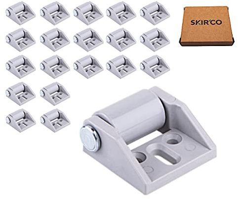 SKIR'CO (20 Stück) Kleine 15mm Möbelrollen Gummirollen Non-Swivel Bockrollen Oneway Direction (20)