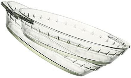 YARNOW 2pcs Non Stick Glass Baking Dish Oven Roasting Tray Microwave Plate Food Serving Dish