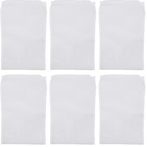 UMCHU 6 Piezas 100 mesh lavable Nylon Malla fina,Filtro para Leche Vegetal,para leche de nueces vegana, leche de almendras, zumo de frutas, café, queso(20 * 30cm)