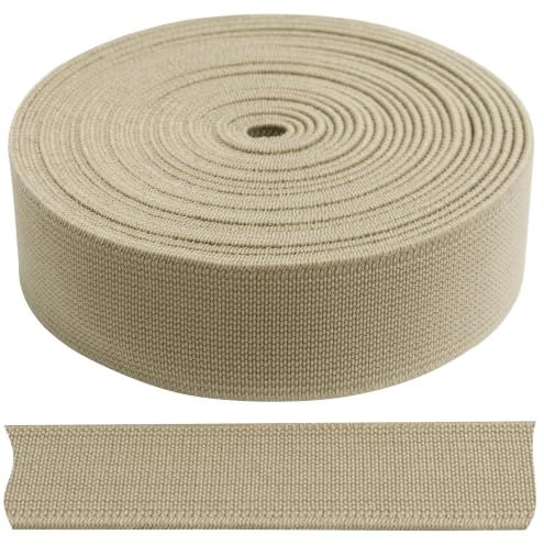 AERZETIX - C67766 - Cinta/tira elástica plana tejida 3 metros - anchura 20mm - color beige