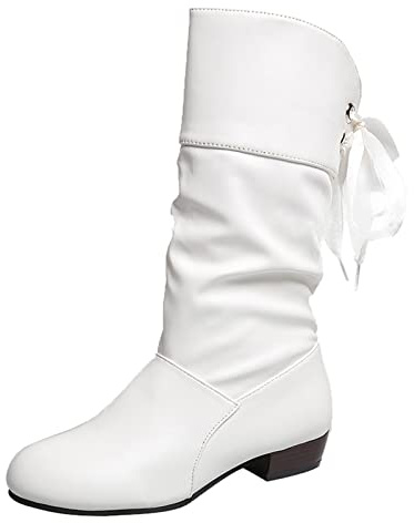 Allbestop Oktoberfest La Bottine Souriante Chaussures,Chaussons Femme Sandale Femme Semelles Compensées Boots Femme Paillettes Femme Talon Basket Garcon 35 Chaussures Homme Cuir(Blanc,41)