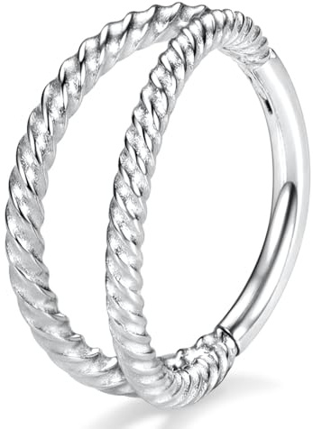 YEBOCIYO Conch Helix Piercing Ring Septum Piercing Tragus Piercing Daith Rook Piercing Nase Piercing Ring Lippe Bauch Augenbraue Brustwarzen Piercing Schmuck Gold Silber 16G(1.2mm)