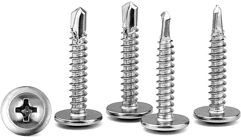 GGXZHT Juego de 110 Tornillos Roscachapas, Tornillos Autotaladrantes, Tornillos Autorroscantes Para Chapa Autotaladrante Antióxido M4.2 x 25 mm