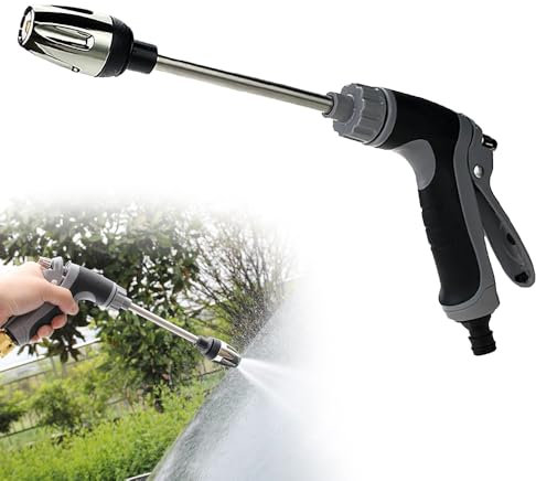 Dhqkqg Turbo Washer per Tubo da Giardino, Pistola da Giardino, Pistola Irrigazione Giardino, Pistola ad Alta Pressione, Flusso d'acqua Regolabile, per Tubo da Giardino, Idropulitrice