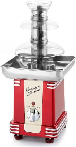 Electric Chocolate Fountain Machine, 3 Tiers Chocolate Fondue Waterfall Maker, Automatic Chocolate Sauce Heater, Easy to Assemble, for Cheese